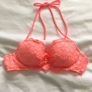 Lace pink VS bikini top